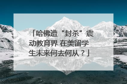 哈佛遭“封杀”震动教育界 在美留学生未来何去何从？