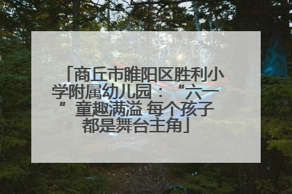 商丘市睢阳区胜利小学附属幼儿园：“六一”童趣满溢 每个孩子都是舞台主角