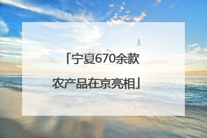 宁夏670余款农产品在京亮相