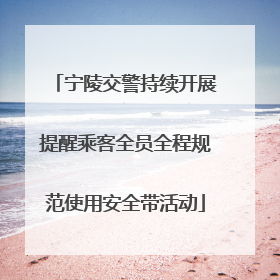 宁陵交警持续开展提醒乘客全员全程规范使用安全带活动
