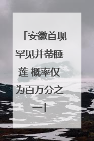安徽首现罕见并蒂睡莲 概率仅为百万分之一