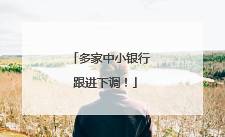 多家中小银行跟进下调！