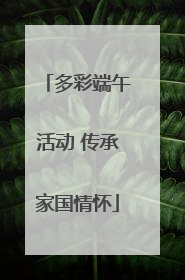 多彩端午活动 传承家国情怀