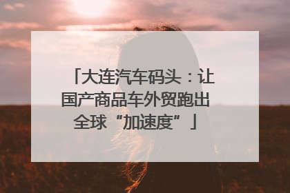 大连汽车码头：让国产商品车外贸跑出全球“加速度”