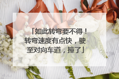 如此转弯要不得！转弯速度有点快，驶至对向车道，撞了