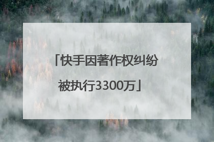 快手因著作权纠纷被执行3300万