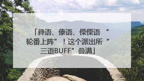彝语、傣语、傈僳语 “轮番上阵”！这个派出所“三语BUFF”叠满