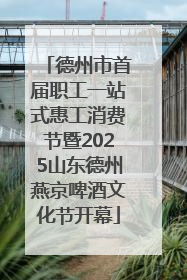 德州市首届职工一站式惠工消费节暨2025山东德州燕京啤酒文化节开幕