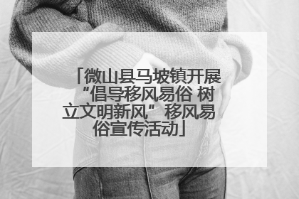 微山县马坡镇开展“倡导移风易俗 树立文明新风”移风易俗宣传活动