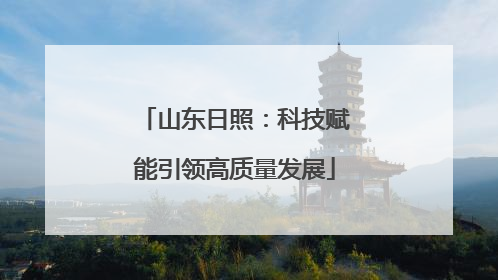 山东日照：科技赋能引领高质量发展