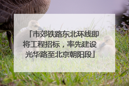 市郊铁路东北环线即将工程招标，率先建设光华路至北京朝阳段
