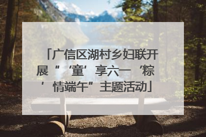 广信区湖村乡妇联开展“‘童’享六一‘粽’情端午”主题活动