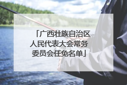广西壮族自治区人民代表大会常务委员会任免名单