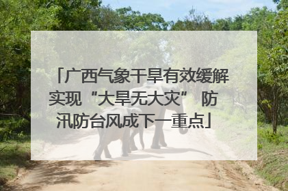 广西气象干旱有效缓解实现“大旱无大灾” 防汛防台风成下一重点