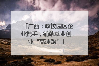 广西：政校园区企业携手，铺就就业创业“高速路”