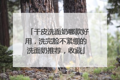 干皮洗面奶哪款好用，洗完脸不紧绷的洗面奶推荐，收藏