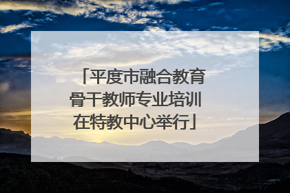 平度市融合教育骨干教师专业培训在特教中心举行