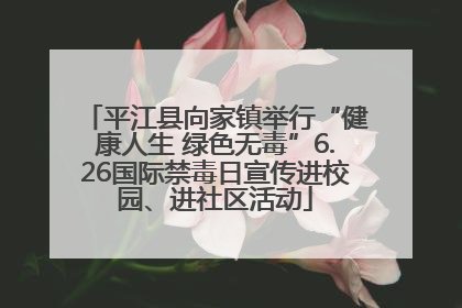 平江县向家镇举行“健康人生 绿色无毒”6.26国际禁毒日宣传进校园、进社区活动