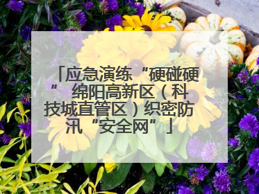 应急演练“硬碰硬” 绵阳高新区（科技城直管区）织密防汛“安全网”
