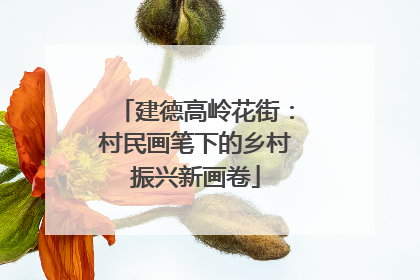 建德高岭花街：村民画笔下的乡村振兴新画卷
