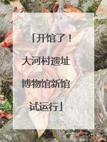 开馆了！大河村遗址博物馆新馆试运行