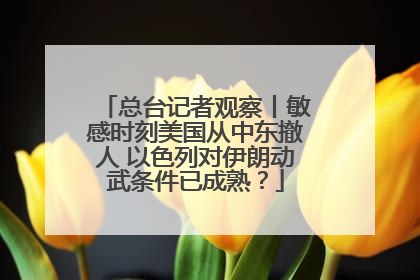 总台记者观察丨敏感时刻美国从中东撤人 以色列对伊朗动武条件已成熟？