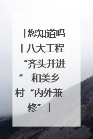 您知道吗丨八大工程“齐头并进” 和美乡村“内外兼修”