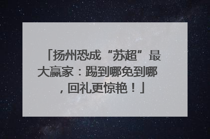 扬州恐成“苏超”最大赢家：踢到哪免到哪，回礼更惊艳！
