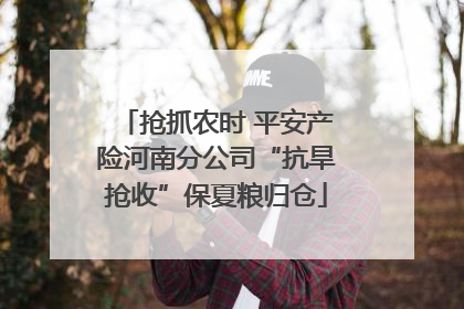 抢抓农时 平安产险河南分公司“抗旱抢收”保夏粮归仓