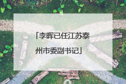 李晖已任江苏泰州市委副书记