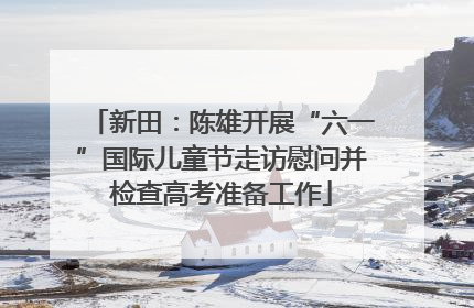 新田：陈雄开展“六一”国际儿童节走访慰问并检查高考准备工作