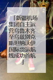 新疆机场集团自主运营乌鲁木齐至乌兹别克斯坦纳沃伊国际货运航线成功首航