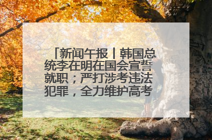 新闻午报丨韩国总统李在明在国会宣誓就职；严打涉考违法犯罪，全力维护高考安全公平考试环境