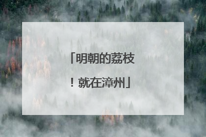 明朝的荔枝！就在漳州