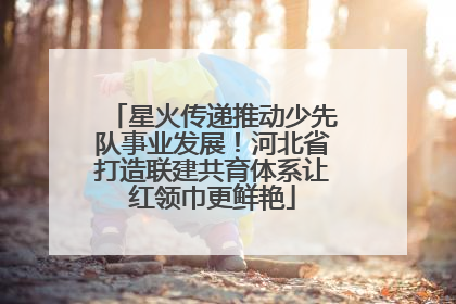 星火传递推动少先队事业发展！河北省打造联建共育体系让红领巾更鲜艳