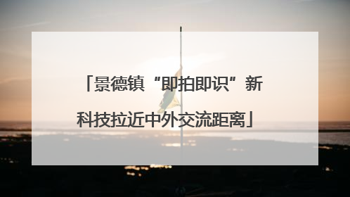 景德镇“即拍即识”新科技拉近中外交流距离