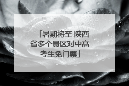 暑期将至 陕西省多个景区对中高考生免门票