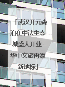 武汉开元森泊在中法生态城盛大开业 华中文旅再添新地标