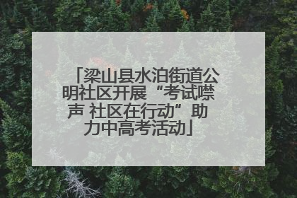 梁山县水泊街道公明社区开展“考试噤声 社区在行动”助力中高考活动
