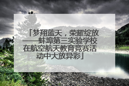 梦翔蓝天，荣耀绽放——蚌埠第三实验学校在航空航天教育竞赛活动中大放异彩