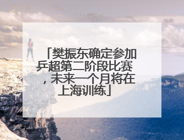 樊振东确定参加乒超第二阶段比赛，未来一个月将在上海训练