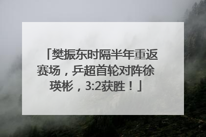 樊振东时隔半年重返赛场，乒超首轮对阵徐瑛彬，3:2获胜！