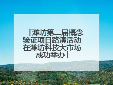 潍坊第二届概念验证项目路演活动在潍坊科技大市场成功举办