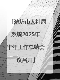 潍坊市人社局系统2025年半年工作总结会议召开
