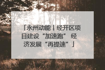 永州动能丨经开区项目建设“加速跑” 经济发展“再提速”