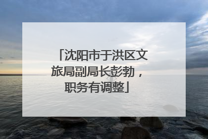 沈阳市于洪区文旅局副局长彭勃，职务有调整