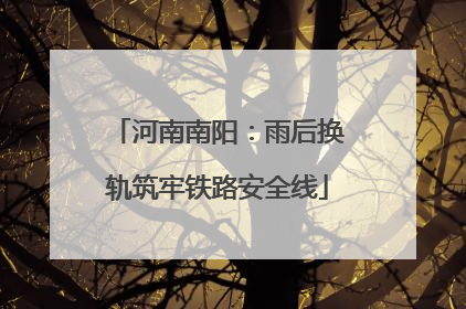 河南南阳：雨后换轨筑牢铁路安全线