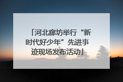 河北廊坊举行“新时代好少年”先进事迹现场发布活动
