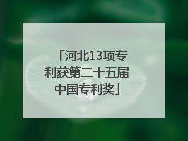 河北13项专利获第二十五届中国专利奖