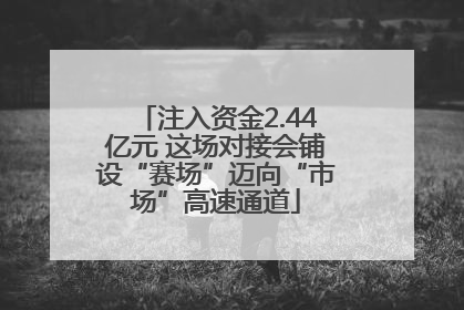 注入资金2.44亿元 这场对接会铺设“赛场”迈向“市场”高速通道